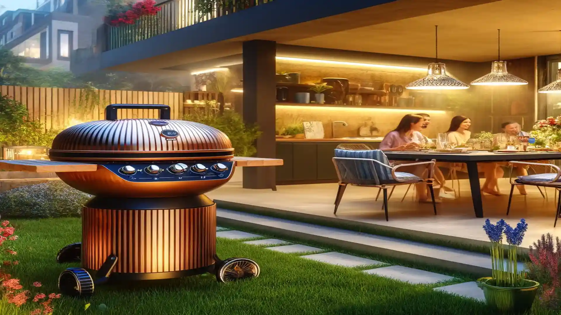 Barbacoa con cocina exterior
